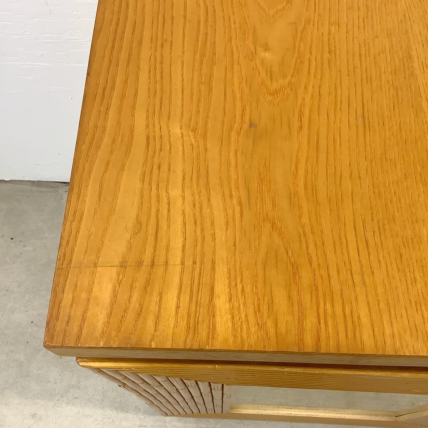 Vintage Modern Bamboo Dresser With Six Drawers