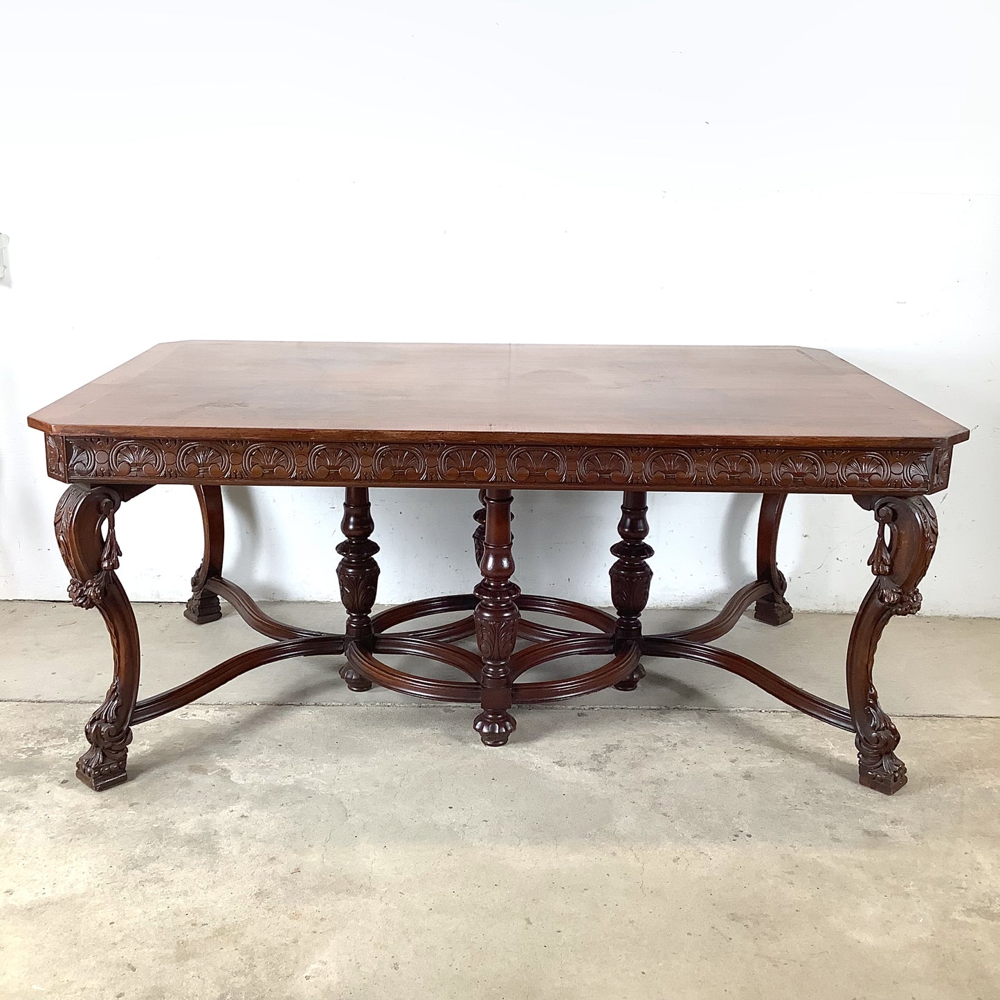 72” Carved Renaissance Revival Dining Table
