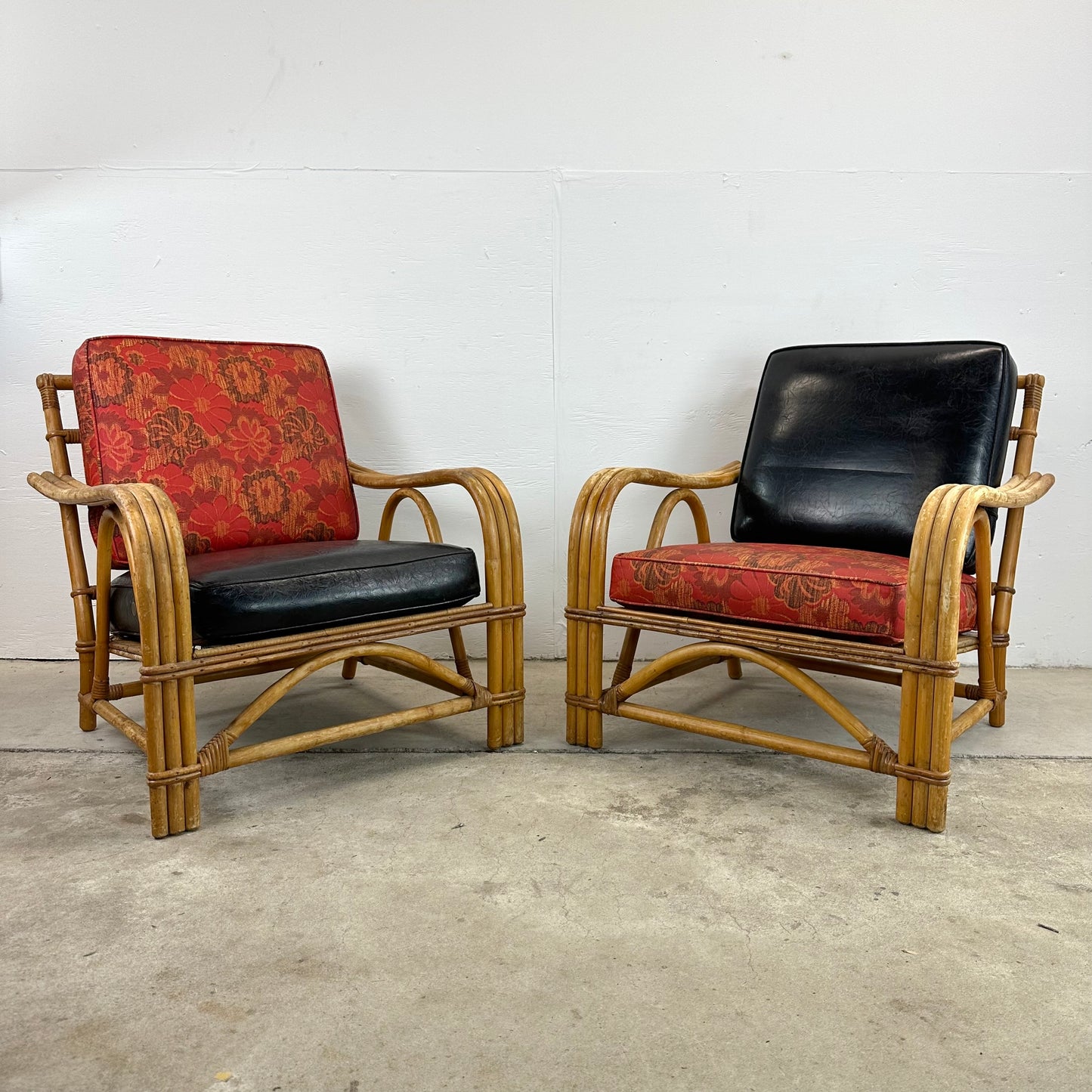 Vintage Bamboo Lounge Chairs- a Pair