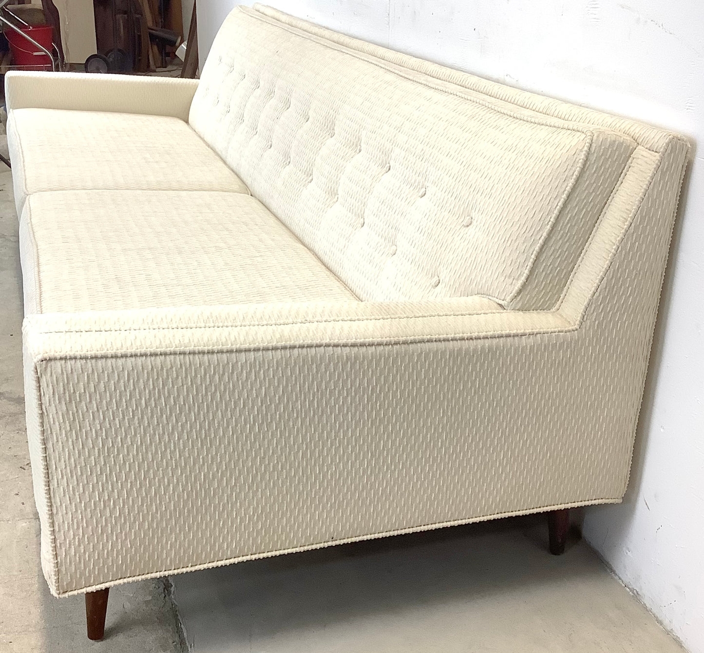 Striking Tufted Mid-Century Modern Sofa