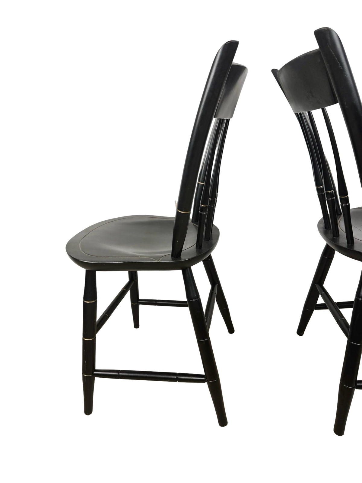 Pair of Vintage Nichols & Stone Windsor Side Chairs with Cedar Crest College Crest