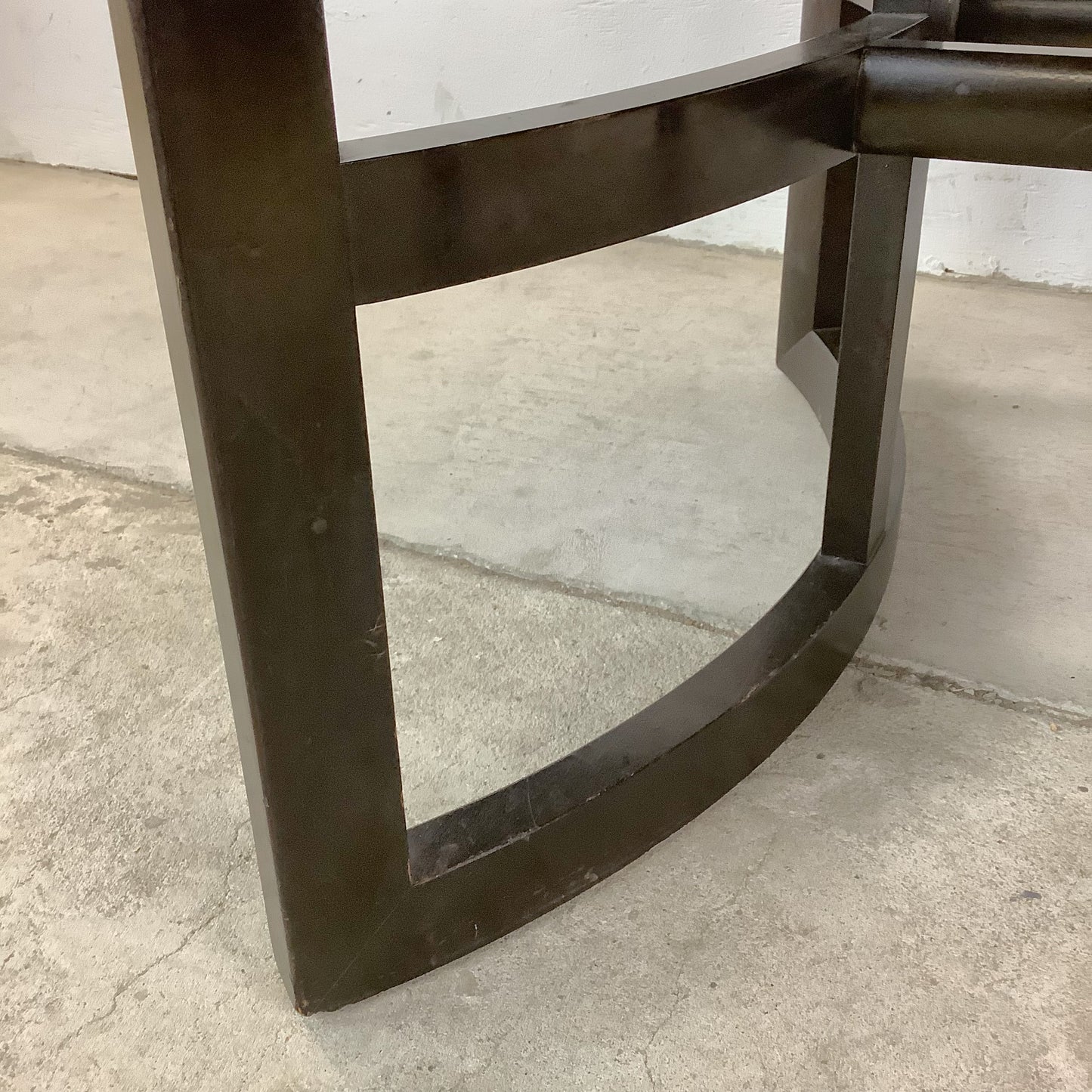 Ebonized Mahogany Round Extension Dining Table — Attributed to Paul T. Frankl