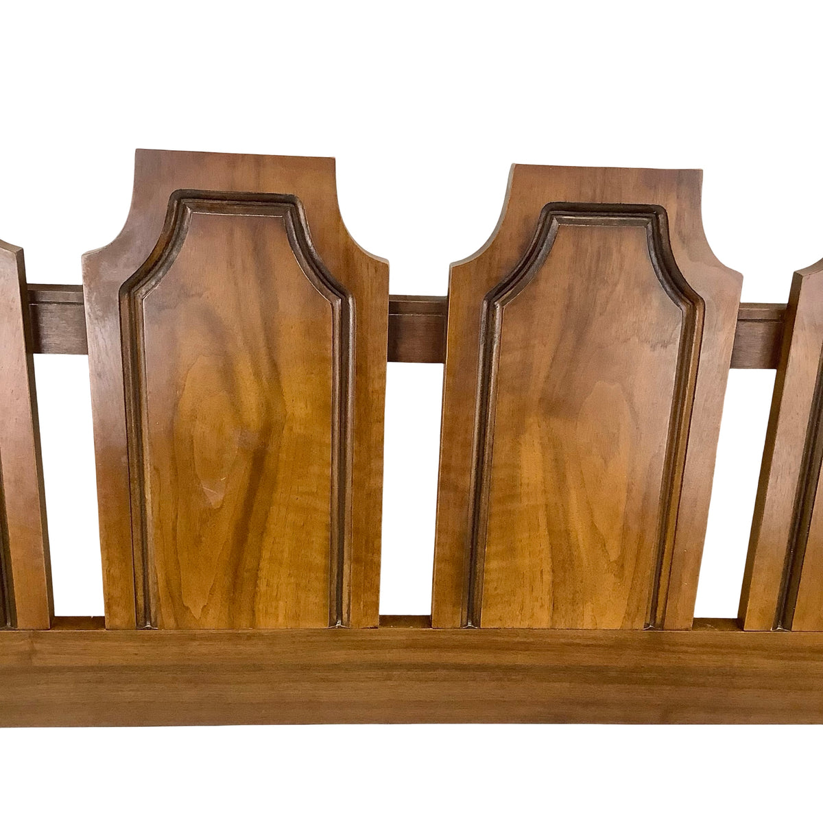 Vintage Walnut Mid-Century Modern Full Bed Frame