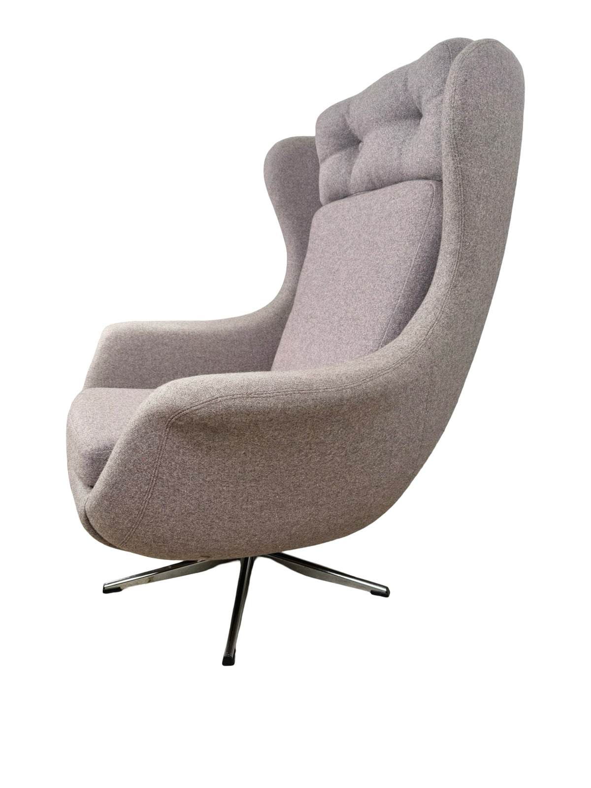 Modern Mid-Century Style Wingback Swivel Lounge Chair
