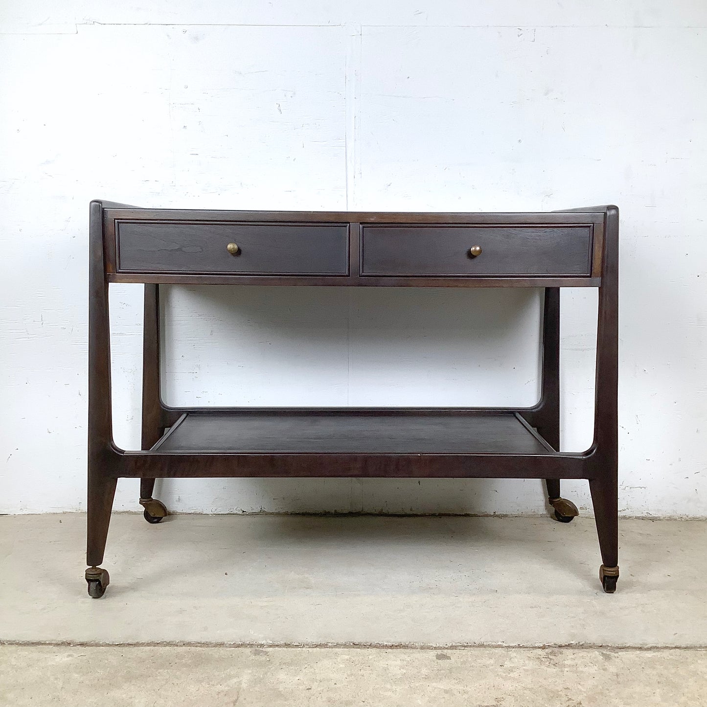 Mid-Century Mt. Airy Facade Rolling Bar Cart