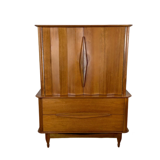 Mid-Century Modern Walnut Highboy Dresser