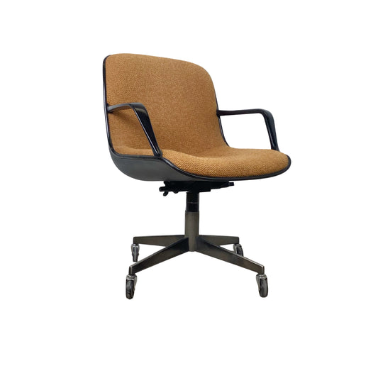 Vintage Steelcase 454 Series Task Chair — 1970s, Original Caramel Boucle, USA