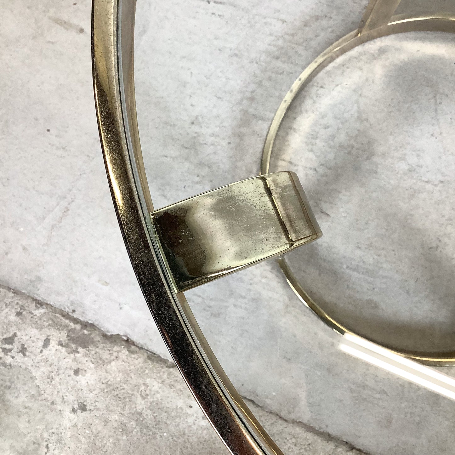 Pair of Vintage Brass and Glass Side Tables