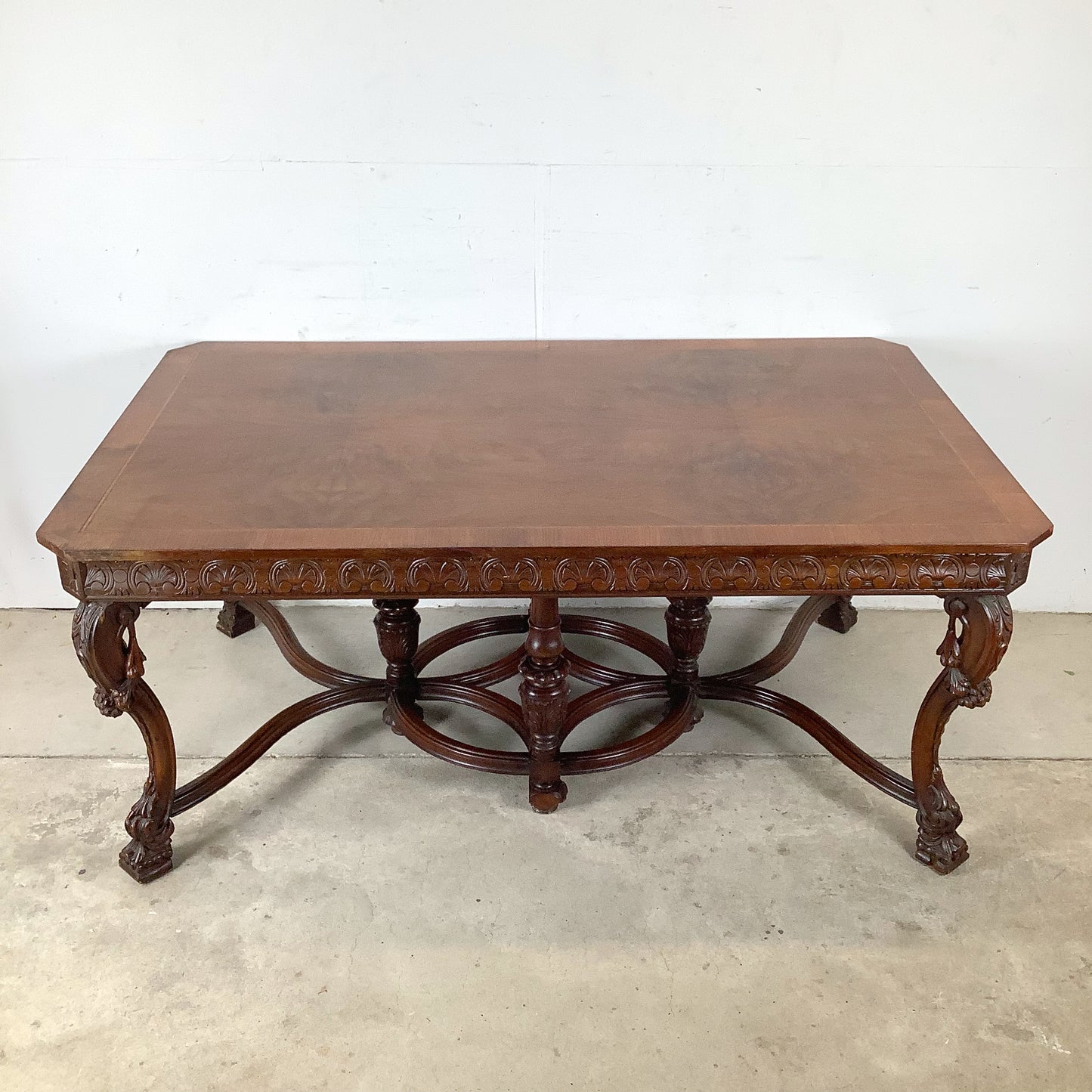 72” Carved Renaissance Revival Dining Table