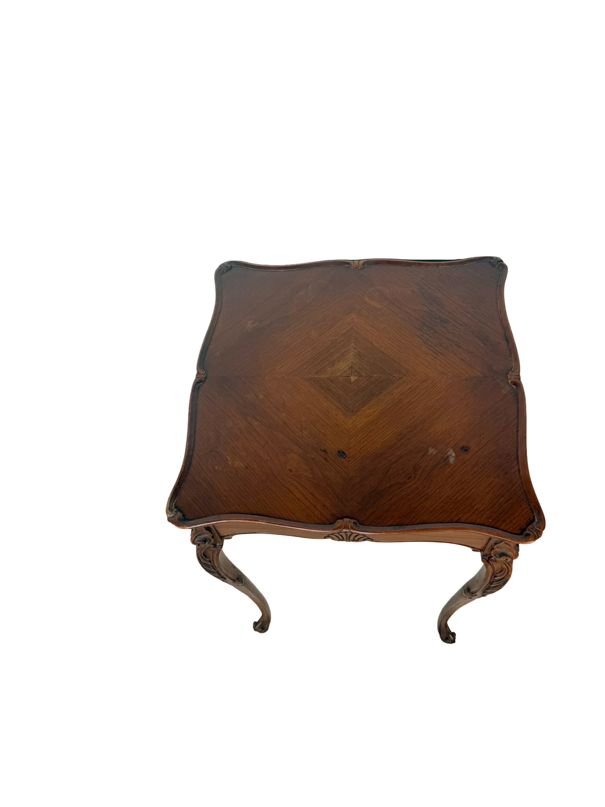Vintage French Provincial Tall Square Occasional Table