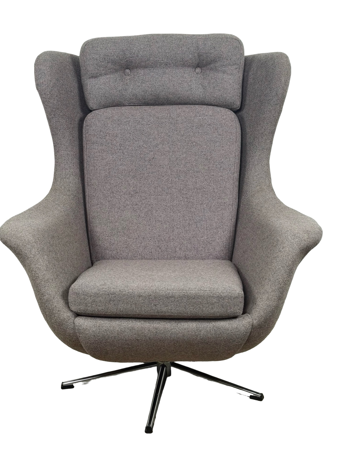 Modern Mid-Century Style Wingback Swivel Lounge Chair