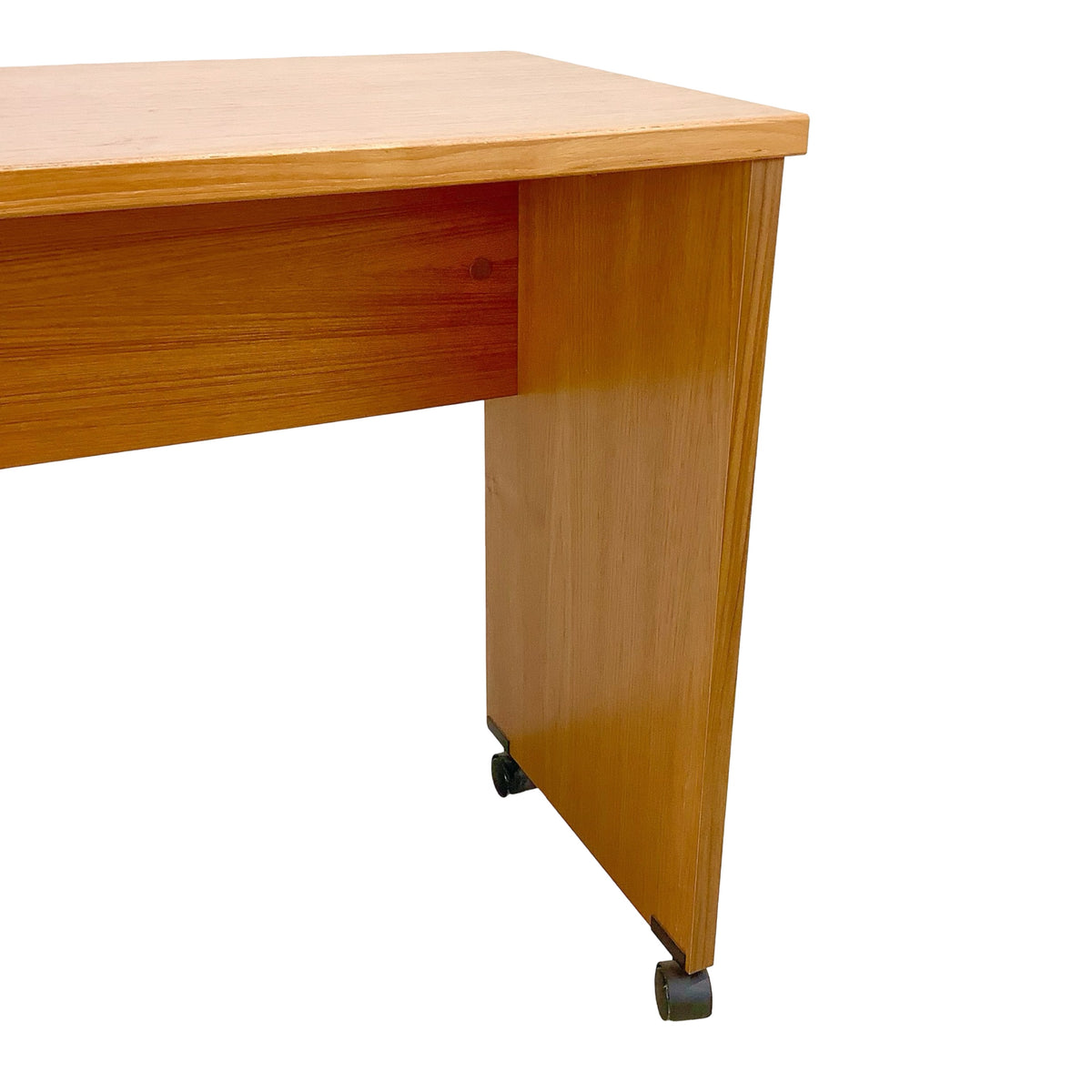 Vintage Mid-Century Modern Teak Rolling Desk and Console Table