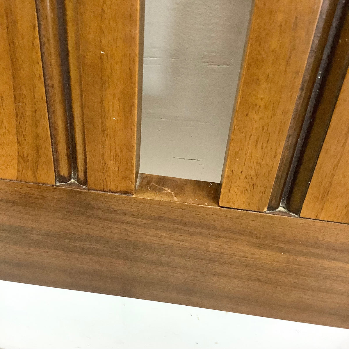 Vintage Walnut Mid-Century Modern Full Bed Frame