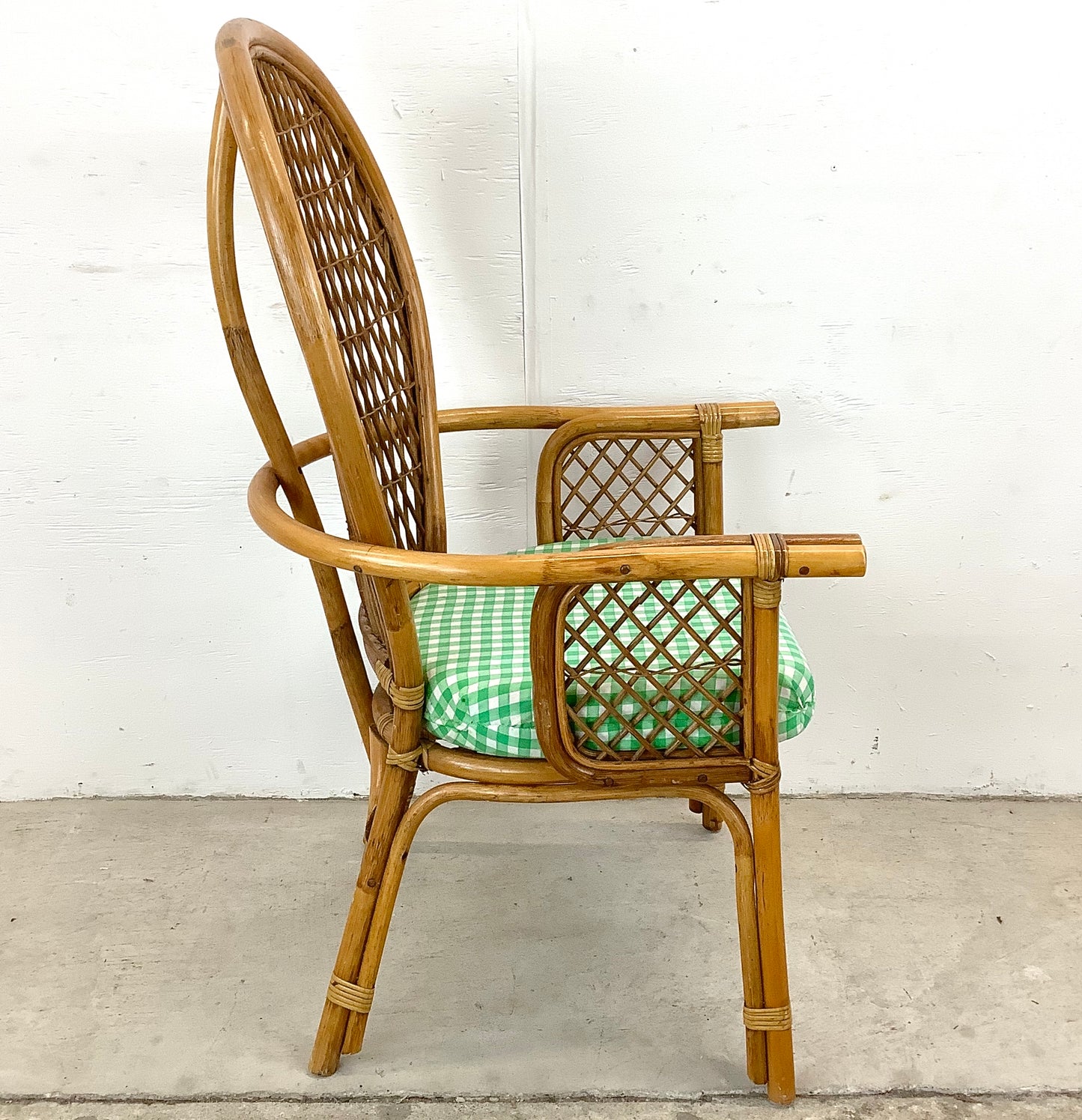 Vintage Coastal Rattan Armchair