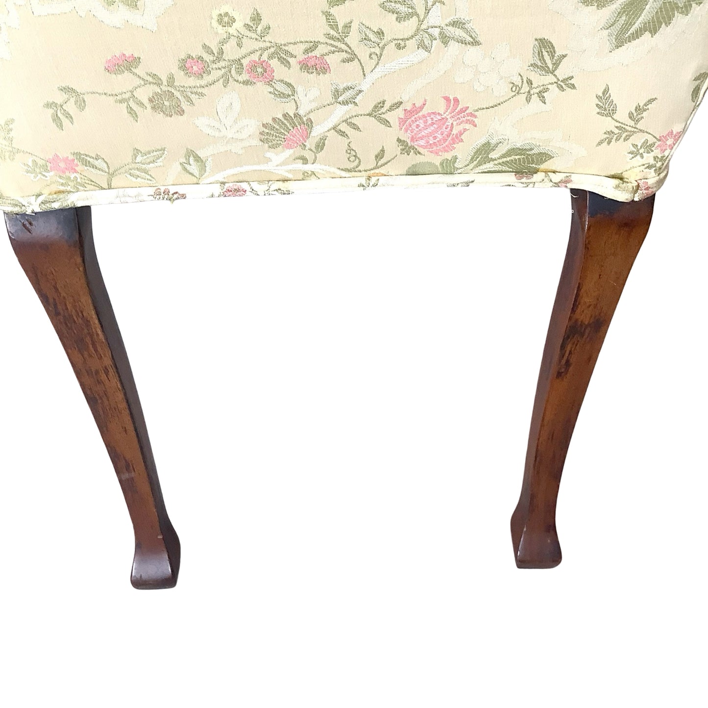 Vintage Pair of Georgian Revival Armchairs | Floral Upholstery | Set of 2