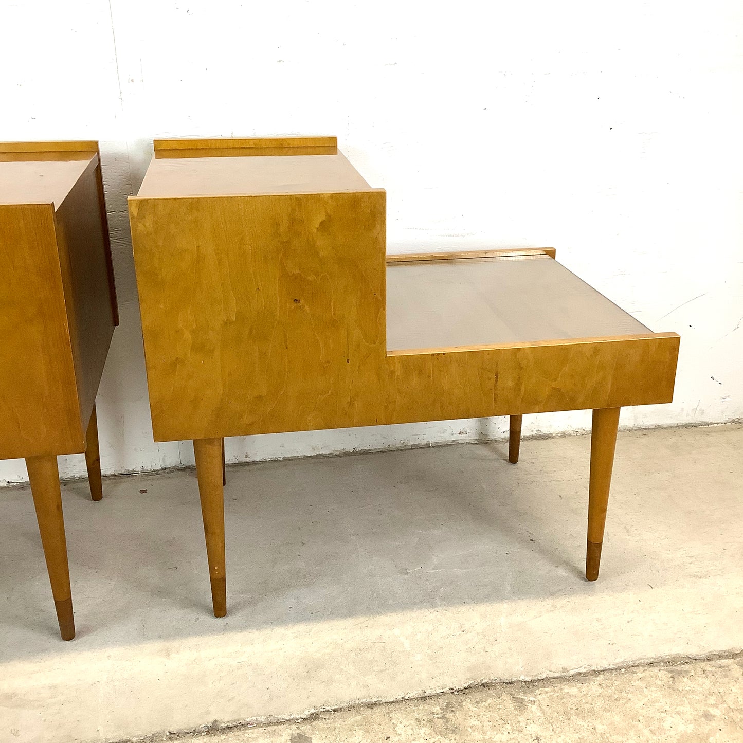 Mid-Century Two Tier Nightstands attr. Edmond Spence