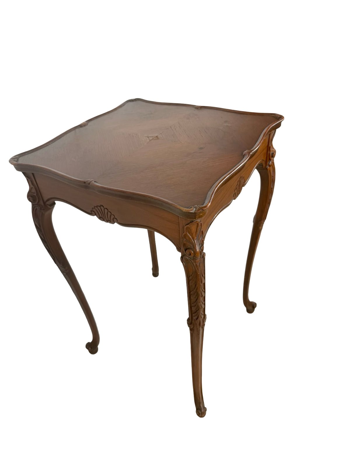 Vintage French Provincial Tall Square Occasional Table