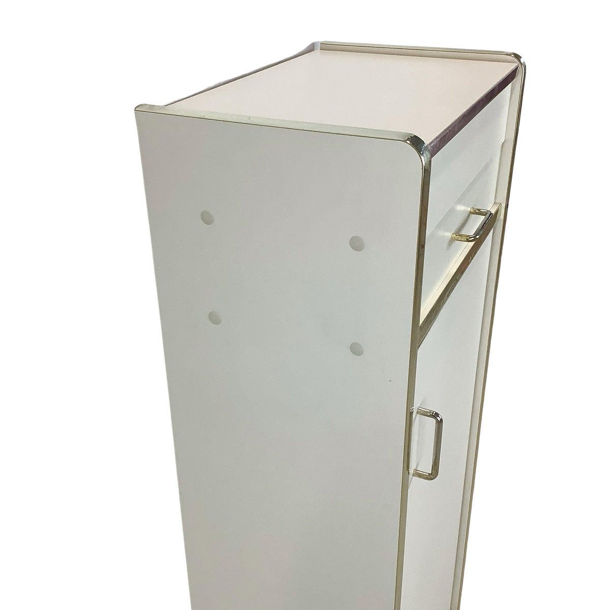 Vintage 1980s Postmodern Jewelry Armoire with Gold-Tone Trim