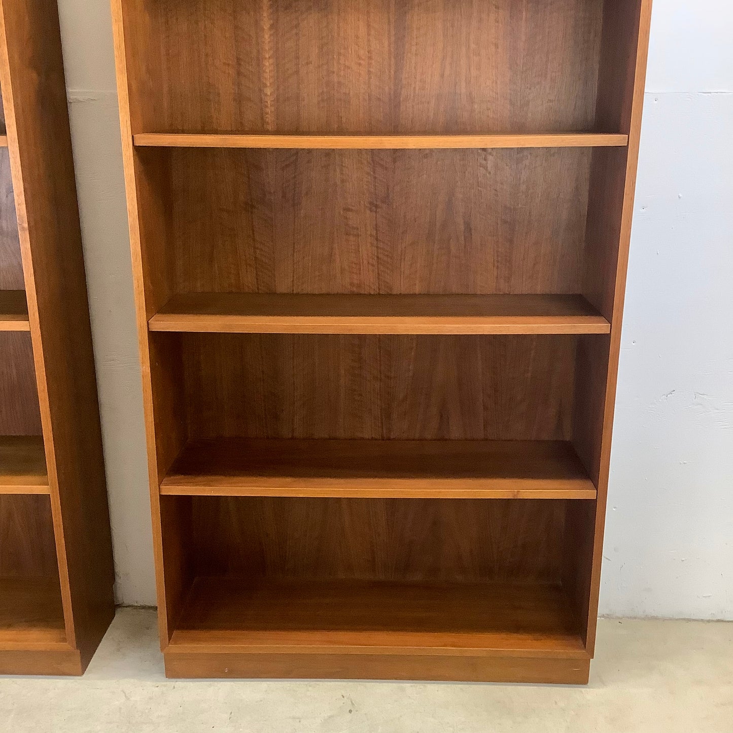 Pair Tall Vintage Bookcases