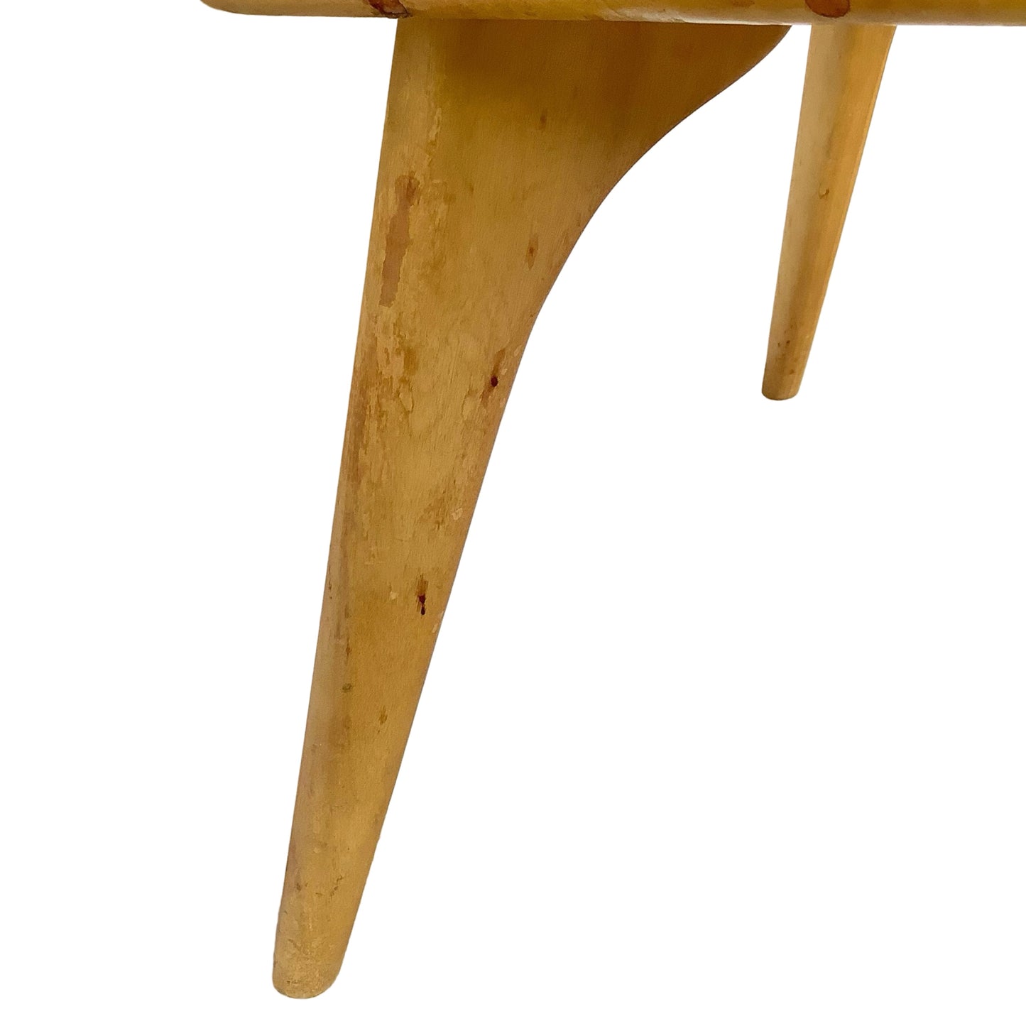 Heywood-Wakefield Solid Birch Encore Open Cubby Lamp Table (Wheat Finish)