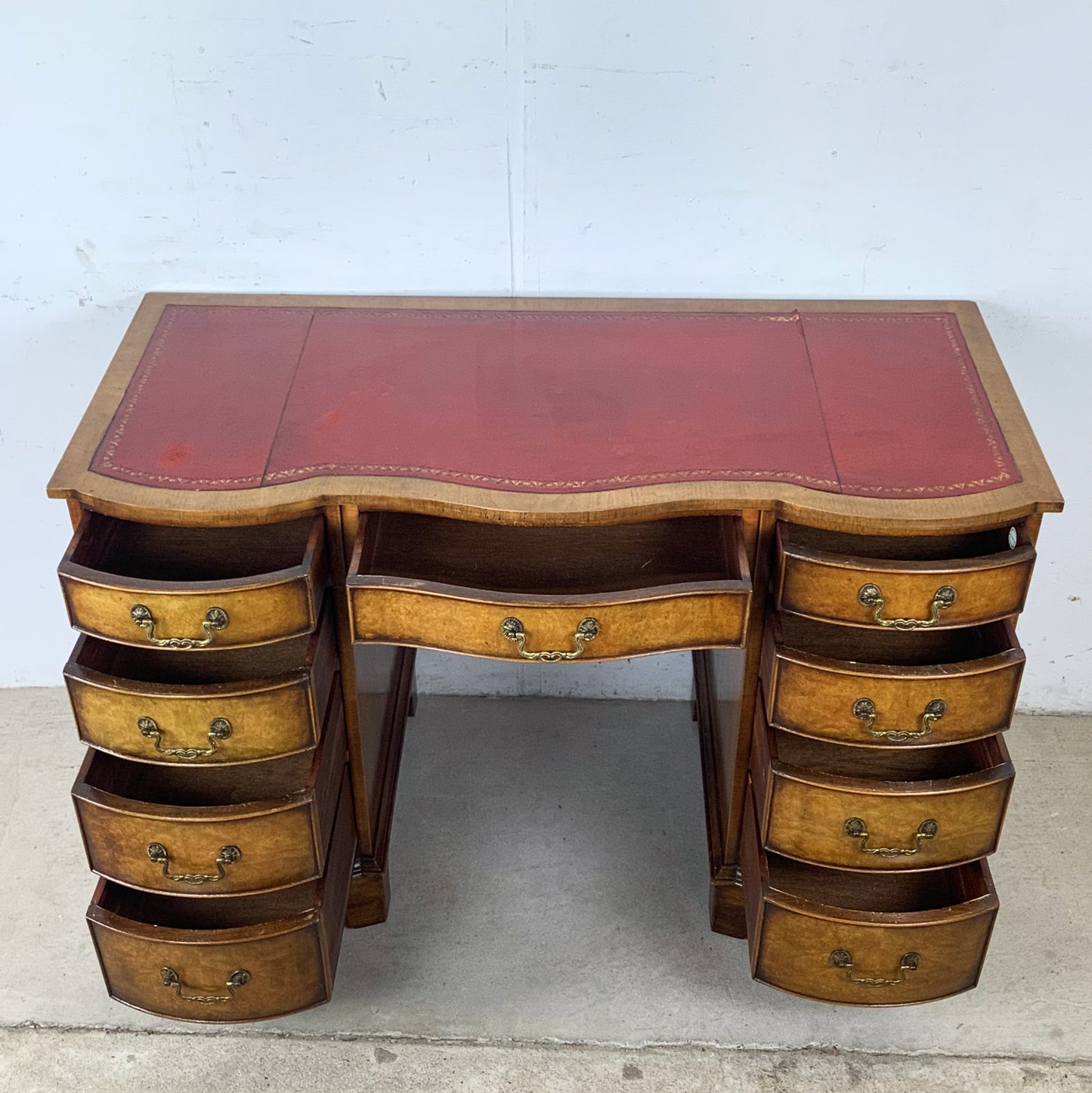 Vintage French Provincial Style Leather-Top Vanity or Writing Desk