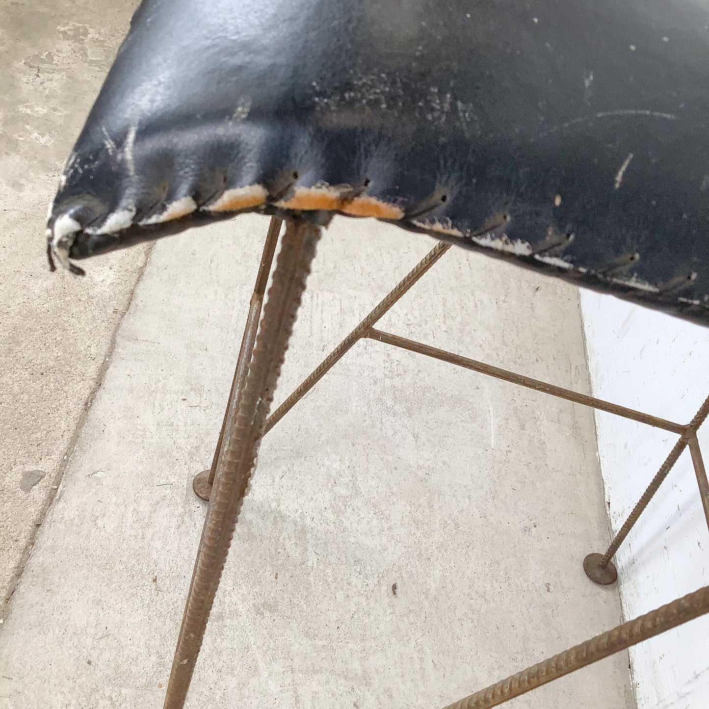 Mid-Century Studio-Made Sculptural Iron Stool