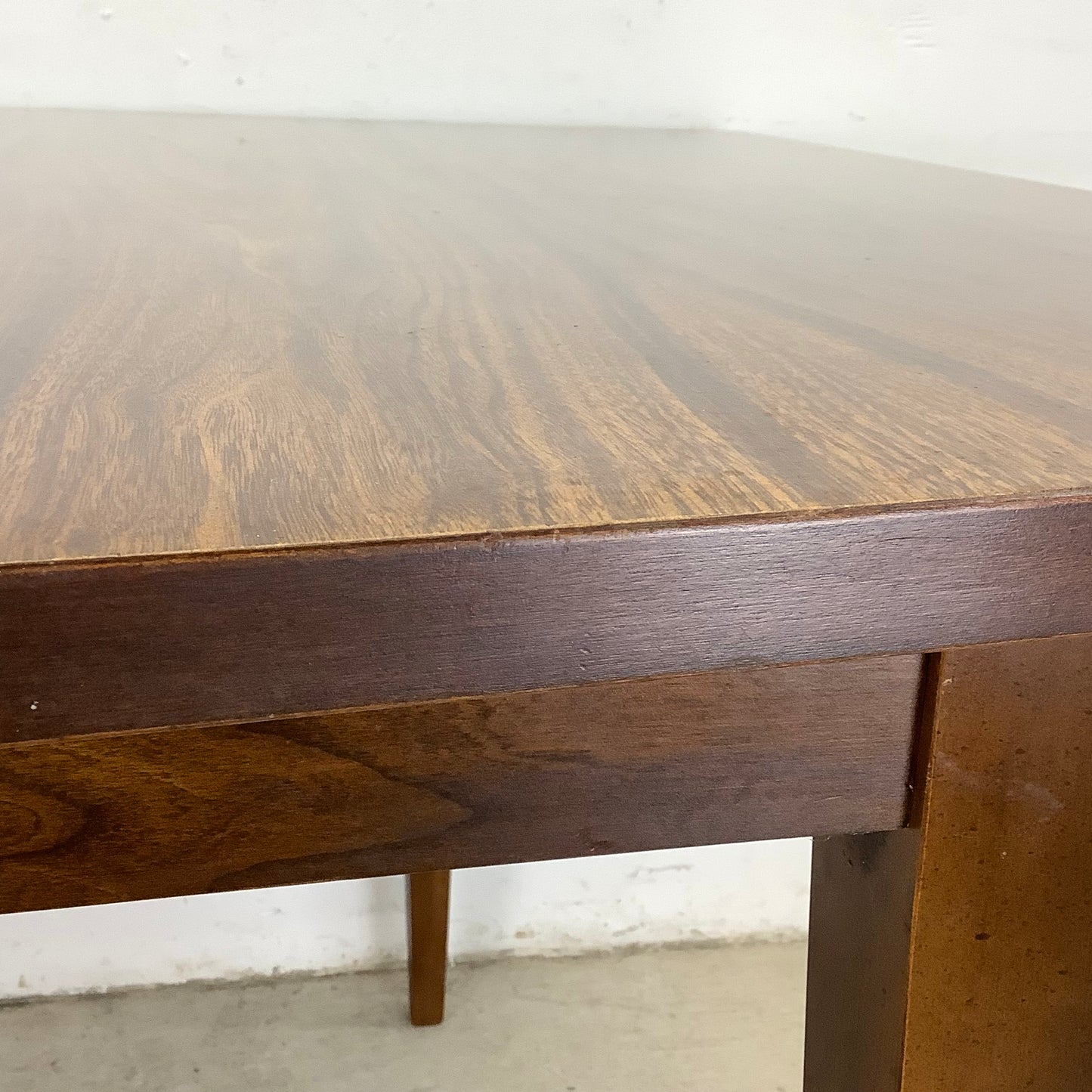 Mid-Century Walnut Finish Dining Table