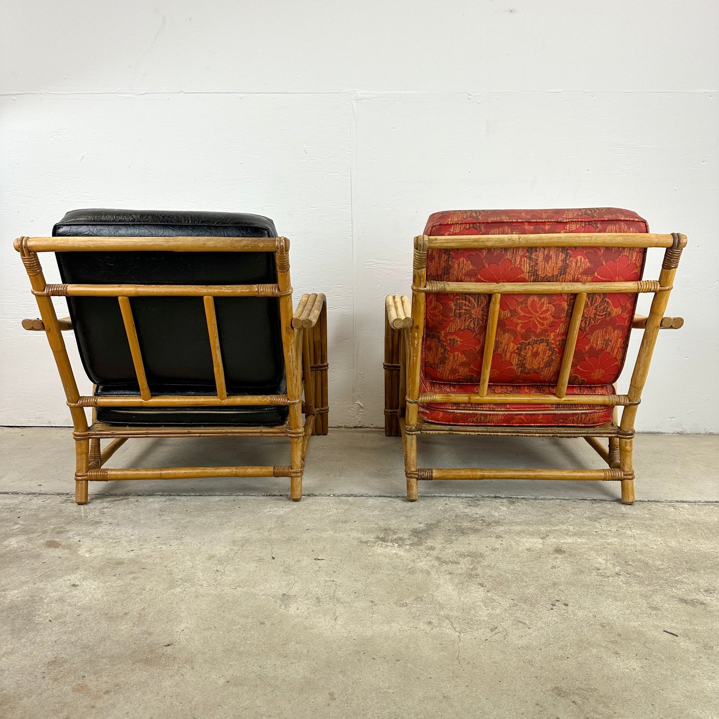 Vintage Bamboo Lounge Chairs- a Pair