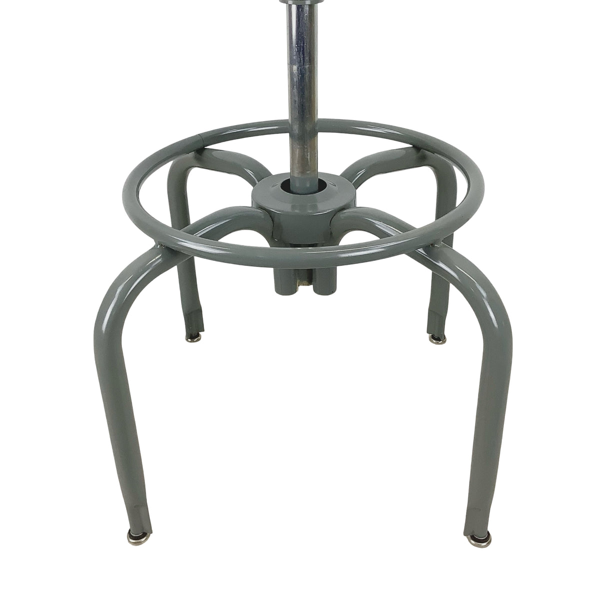 Vintage Industrial Drafting Stool with Backrest and Footrest