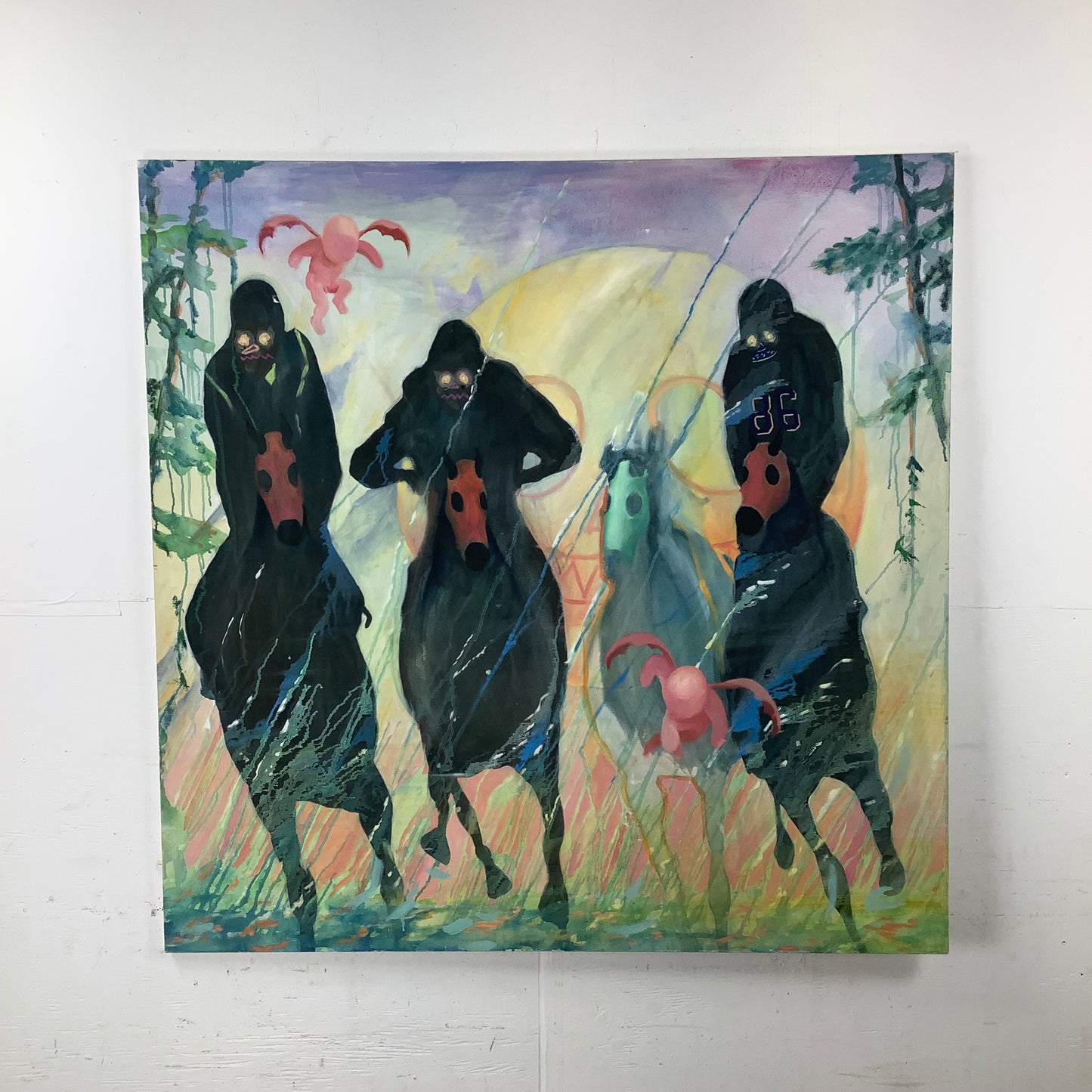 Apocalyptic Contemporary Oil Painting, 48x48, Tim Hoyt