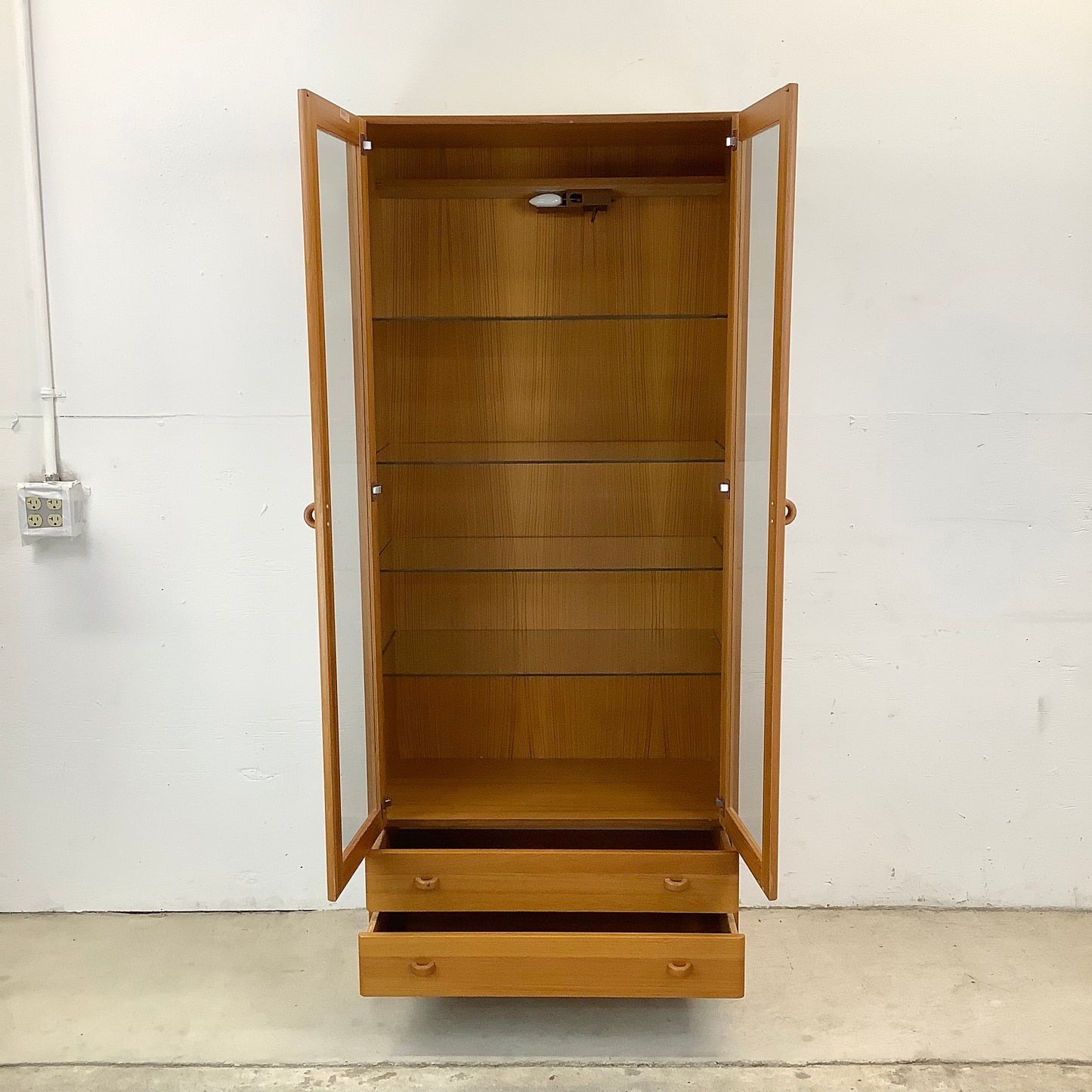 Scandinavian Modern Teak Display Case or Bookcase Cabinet by Domino Mobler