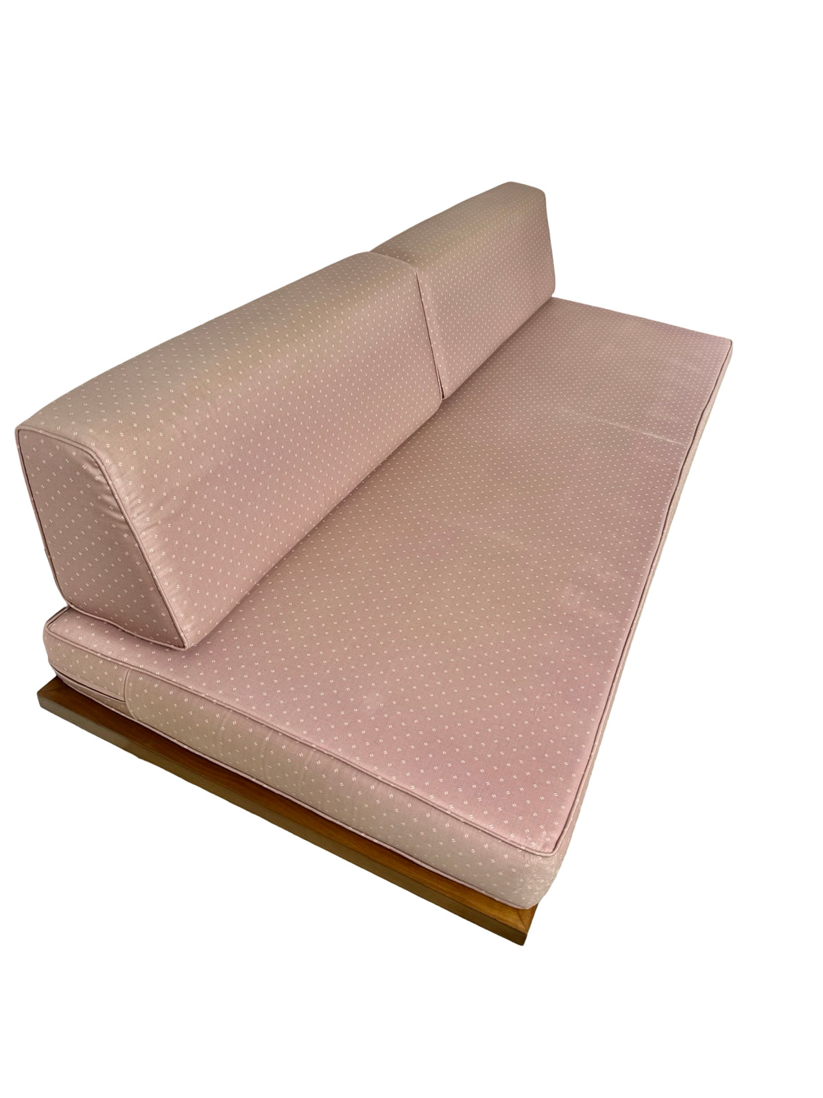 Vintage Mid-Century Modern Pink Platform Sofa & Daybed