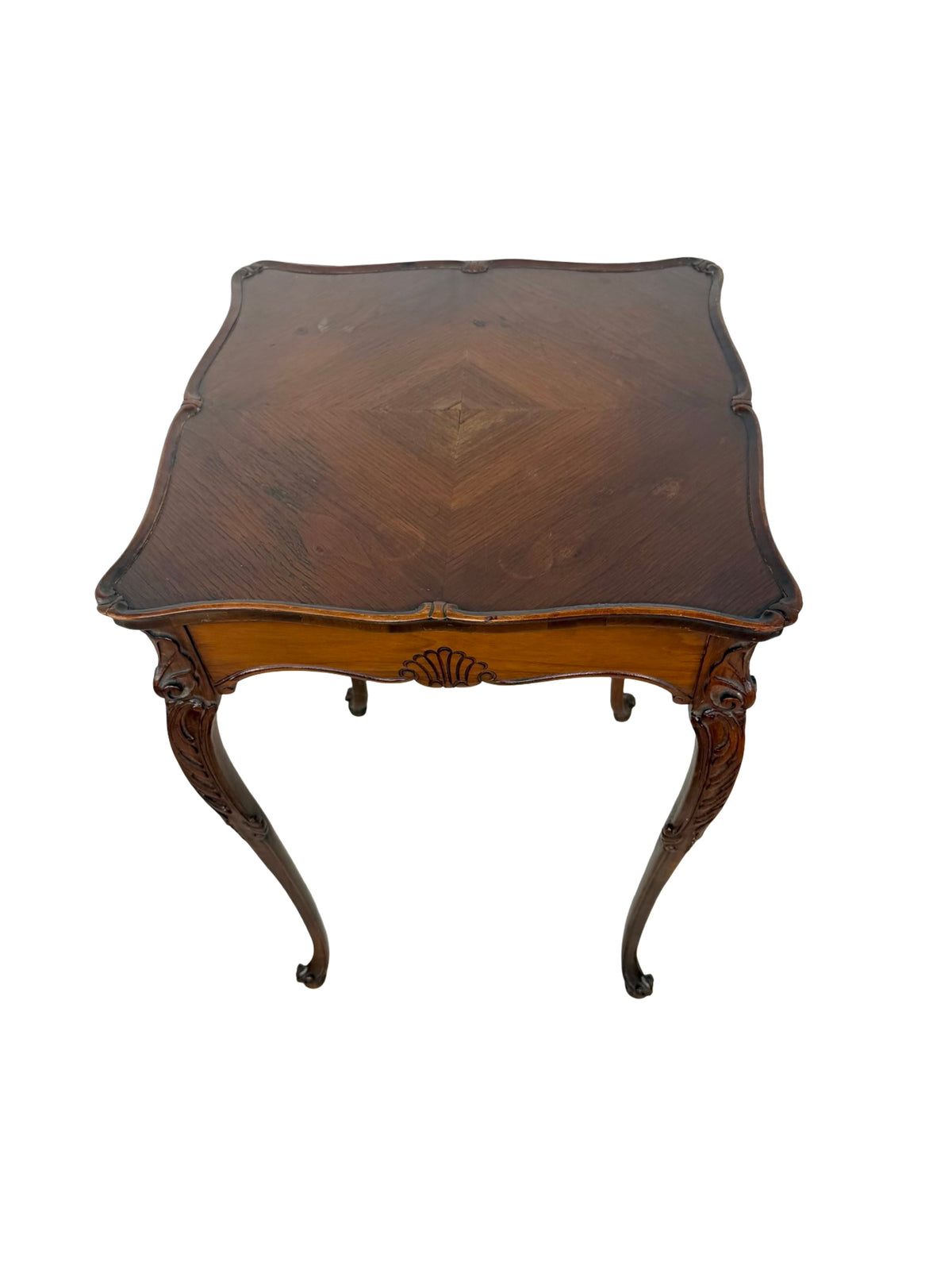 Vintage French Provincial Tall Square Occasional Table