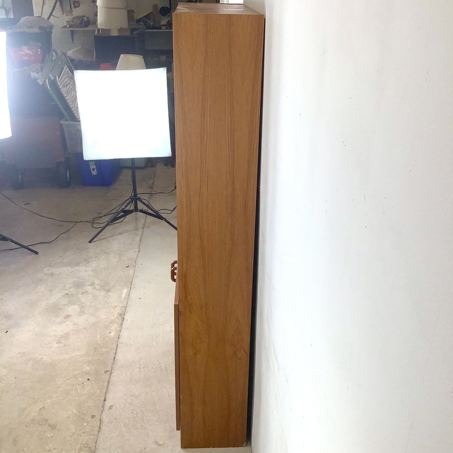  Vintage Scandinavian Modern Teak Bookcase with Lower Cabinet