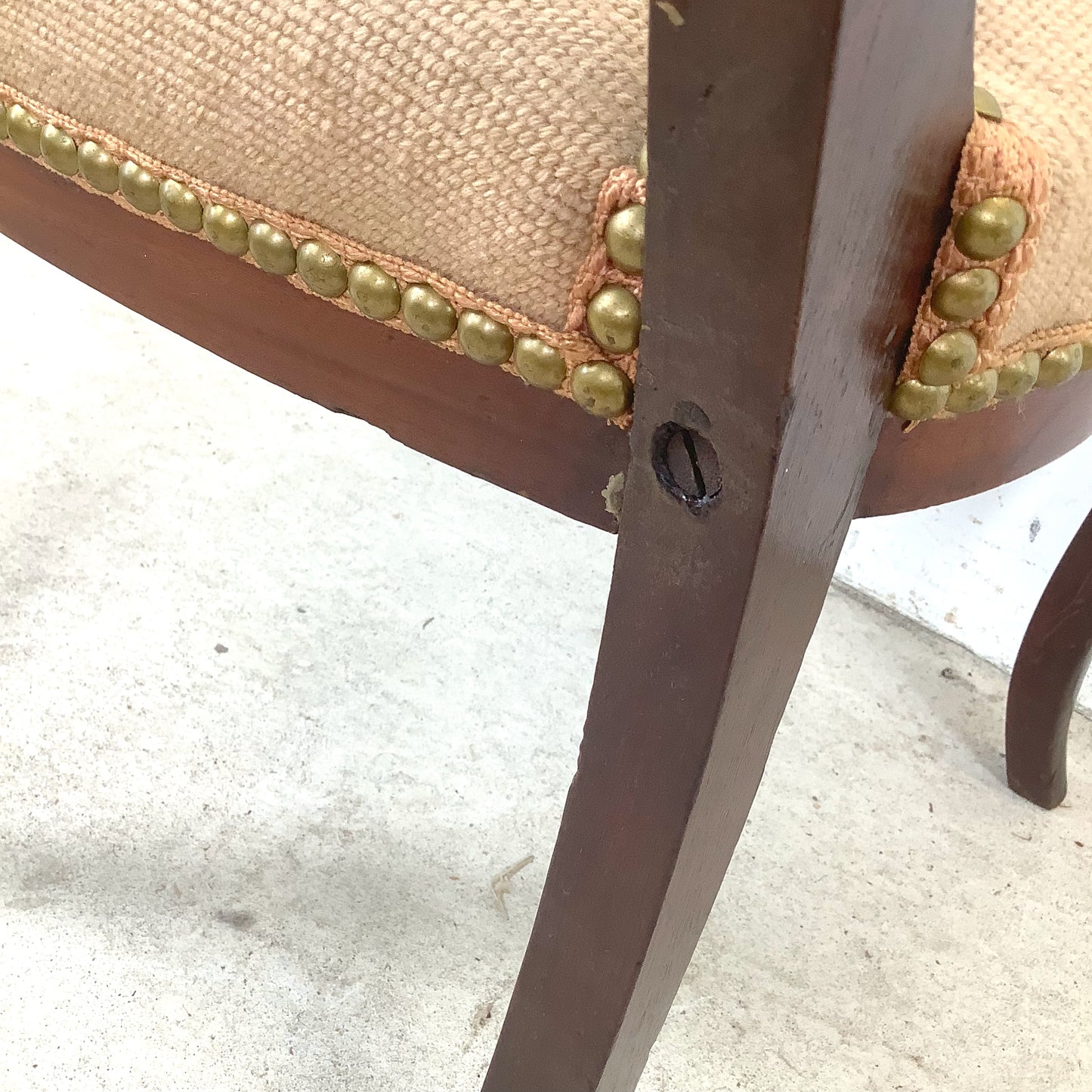  Vintage Chippendale Style Mahogany Side Chair with Floral Needlepoint Upholstered Seat