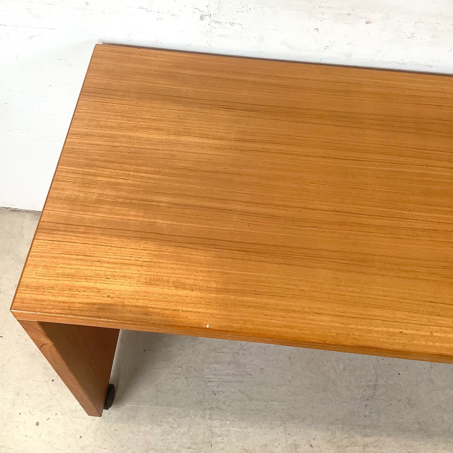 Mid-Century Danish Modern Teak Single Pedestal Writing Desk