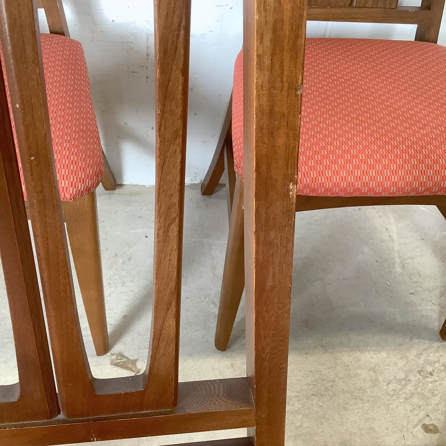 Young Manufacturing attr. Walnut High-Back Dining Chairs — A Set of Six MCM Chairs