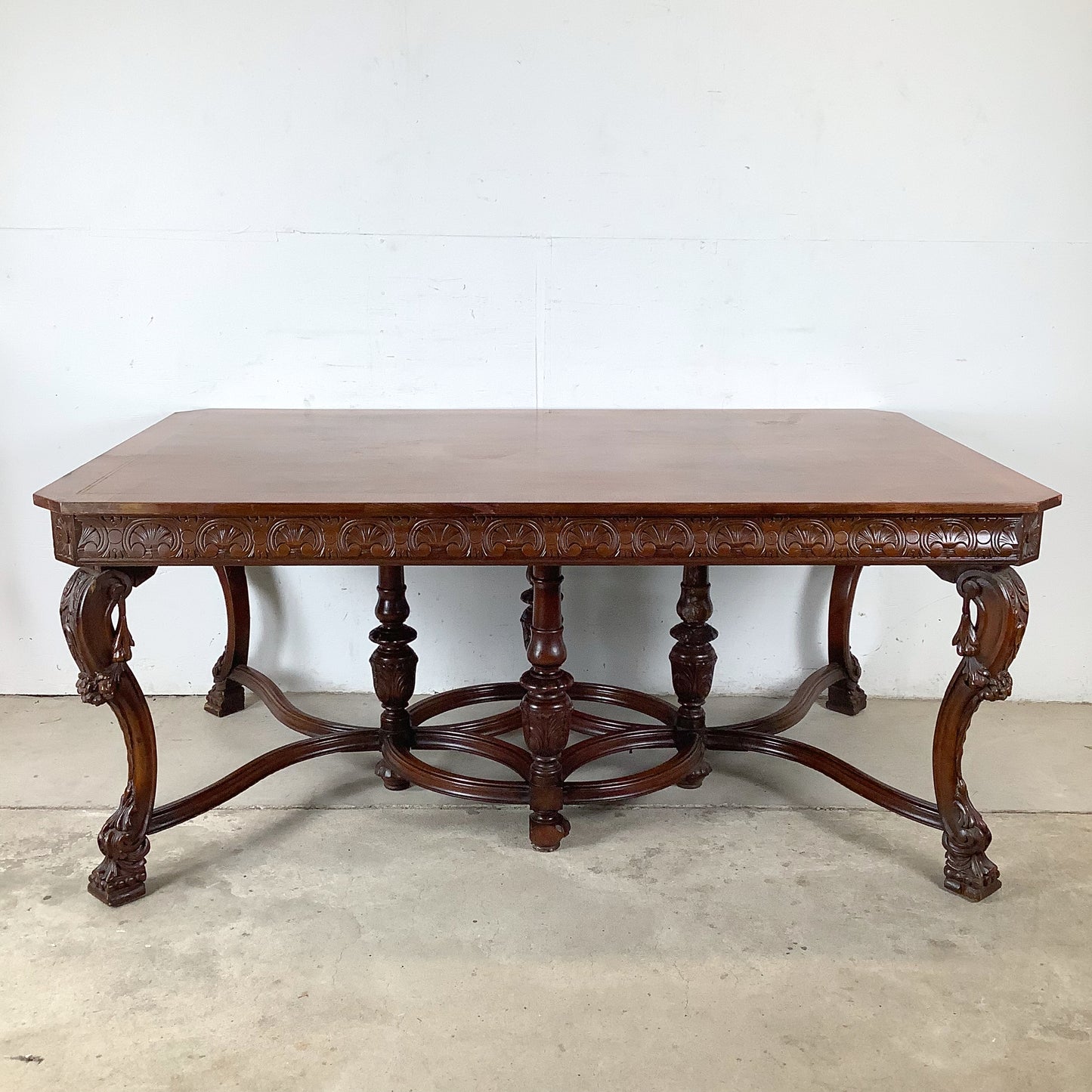 72” Carved Renaissance Revival Dining Table