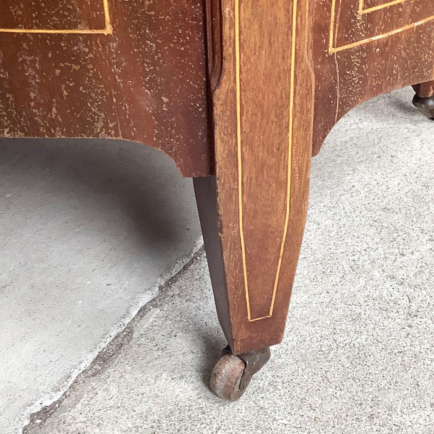 English Edwardian Mahogany Kidney Writing Desk