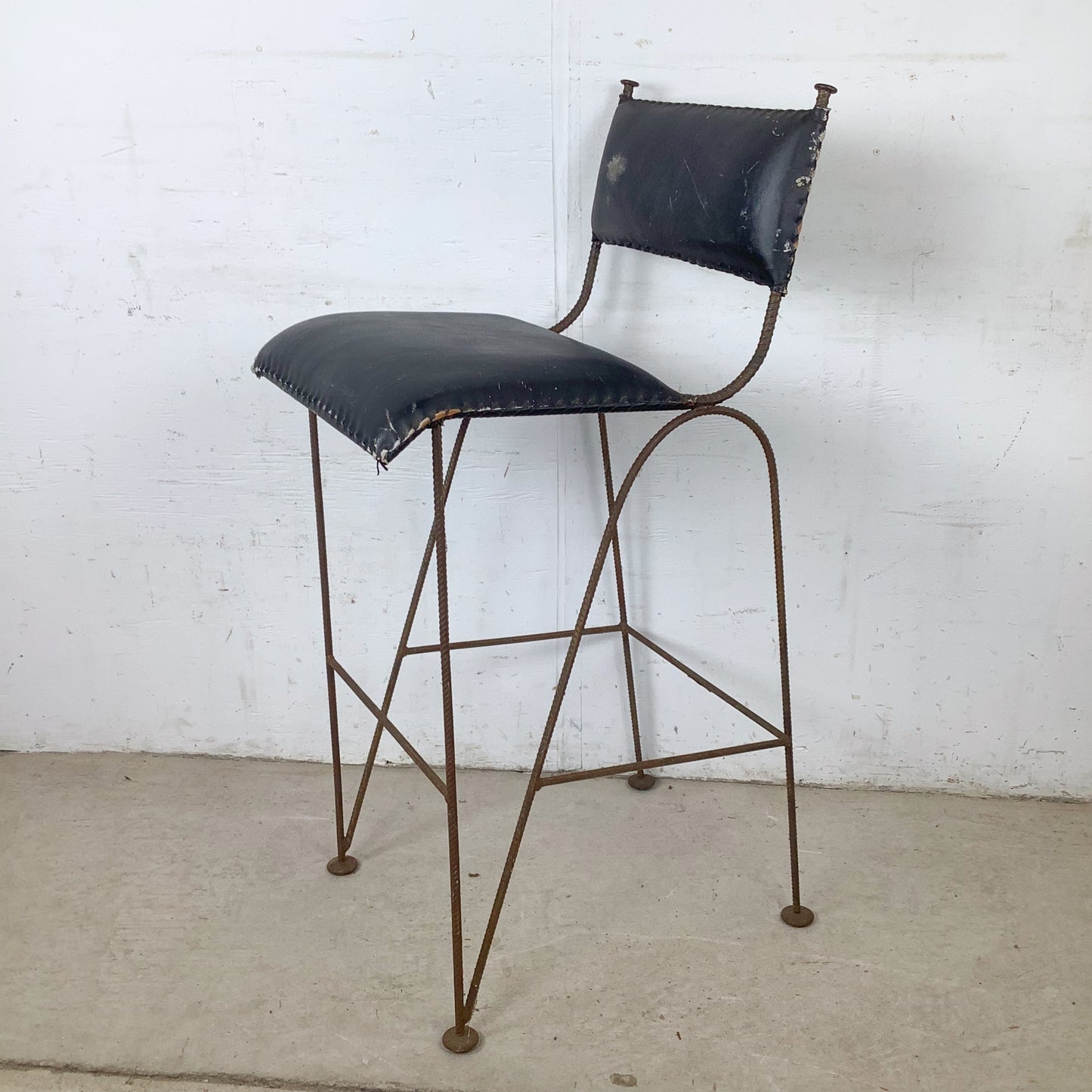 Mid-Century Studio-Made Sculptural Iron Stool