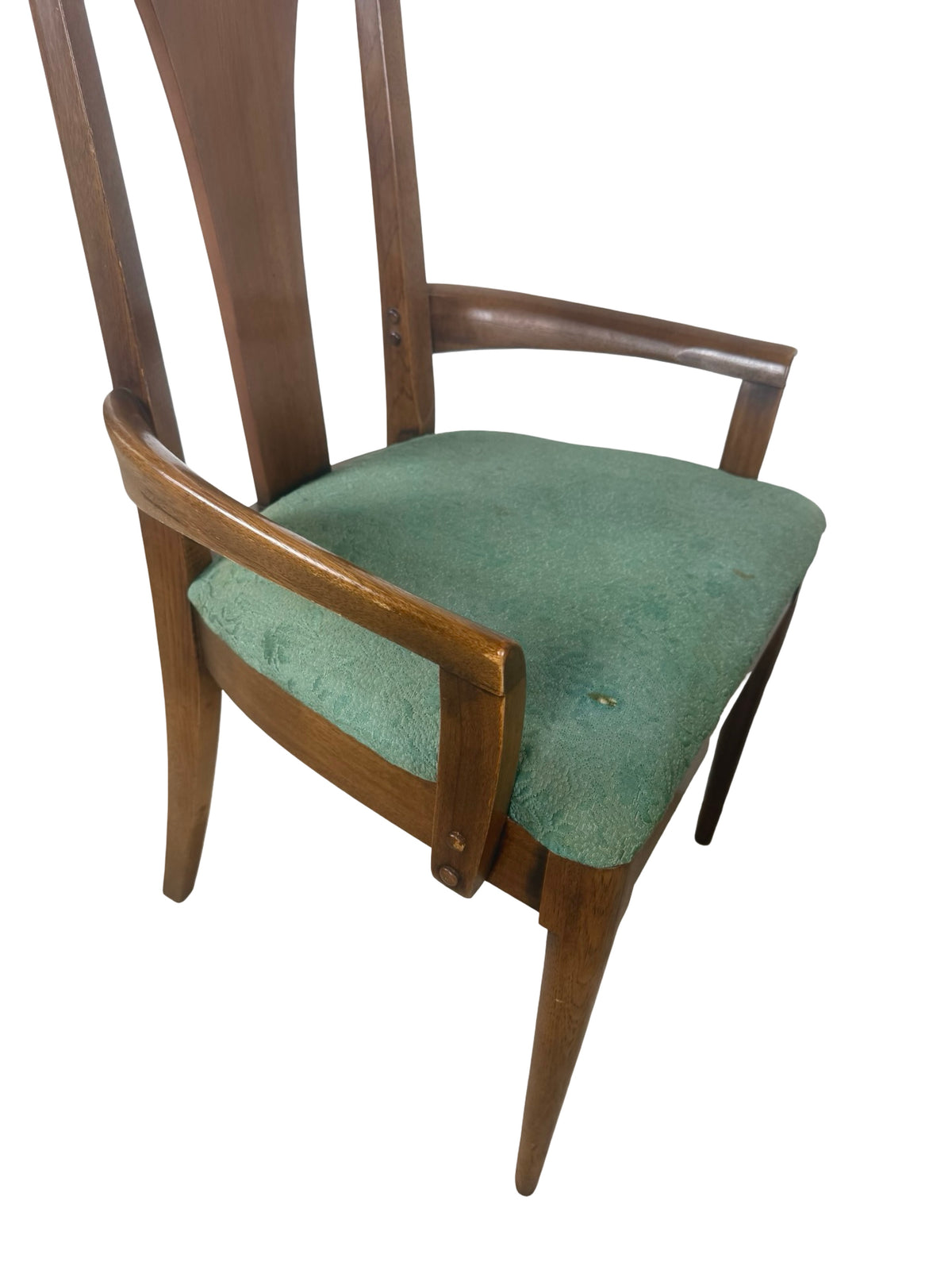 Vintage Broyhill / Lenoir Chair Company Sculptural High-Back Armchairs – Pair