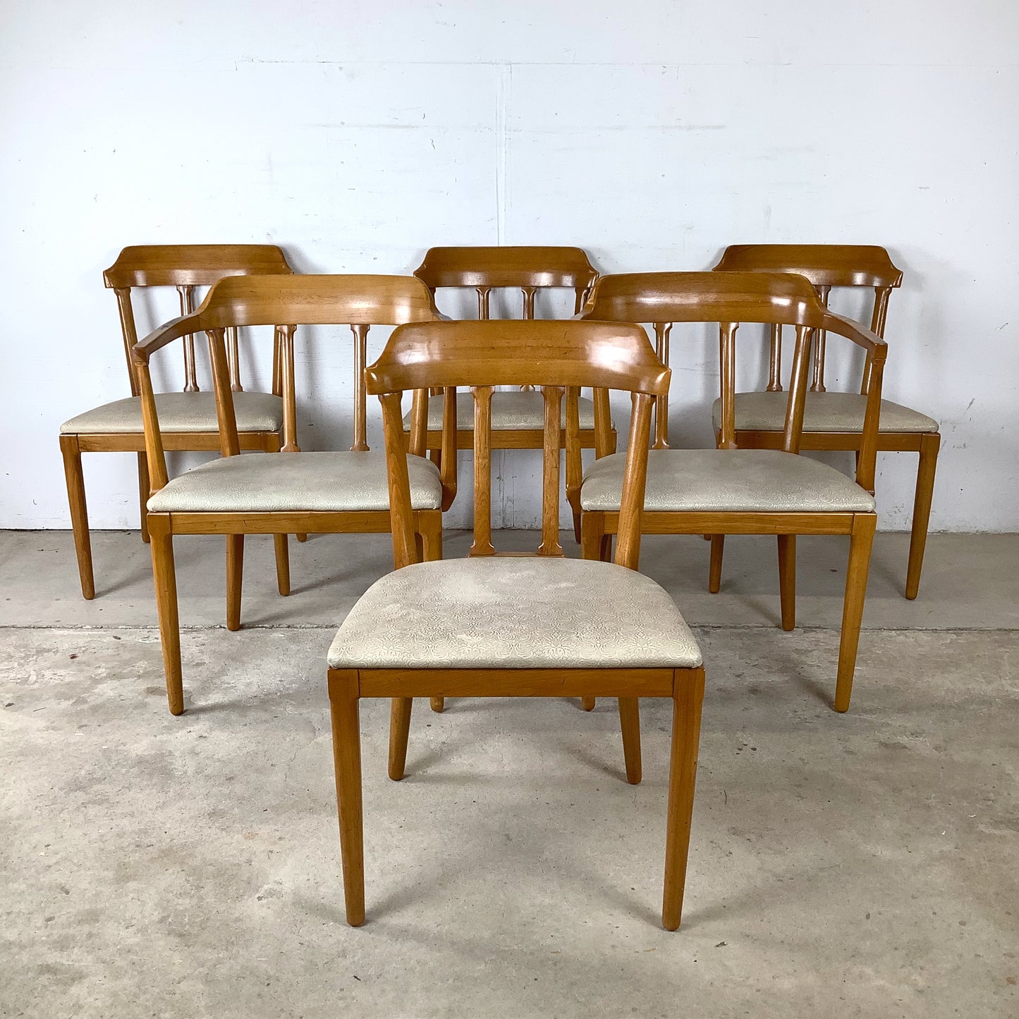 Tomlinson Mid-Century Modern Dining Chairs — Set of Six