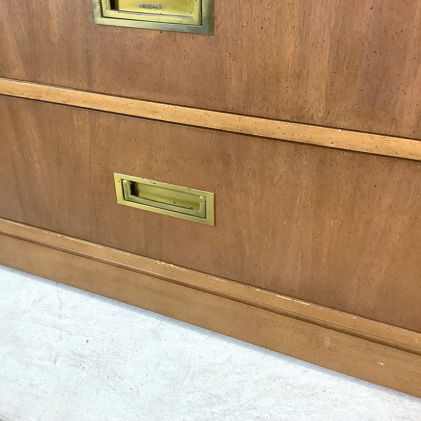 Vintage Three Drawer Campaign Dresser