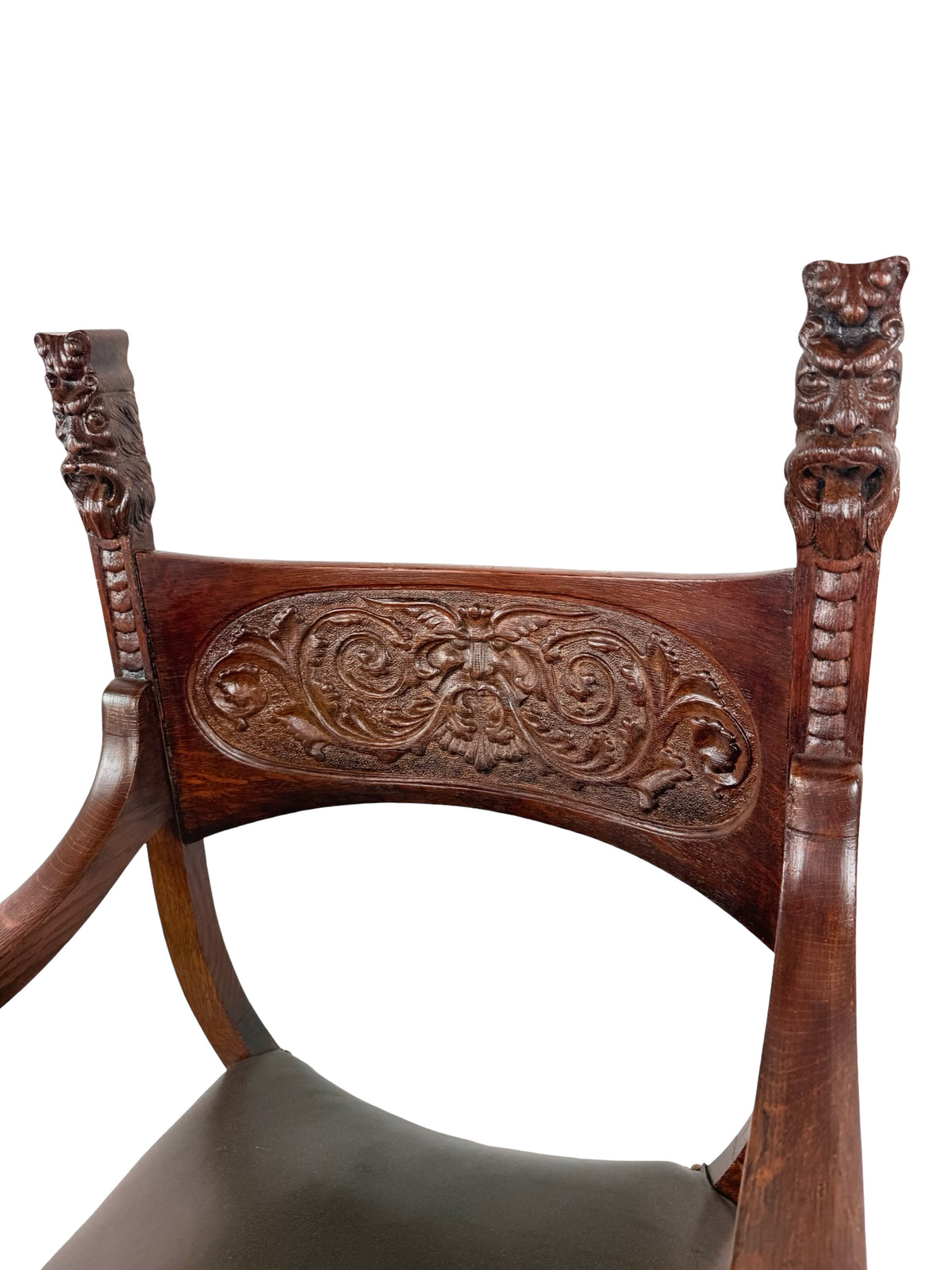 Vintage Renaissance Revival Savonarola X-Frame Accent Chair