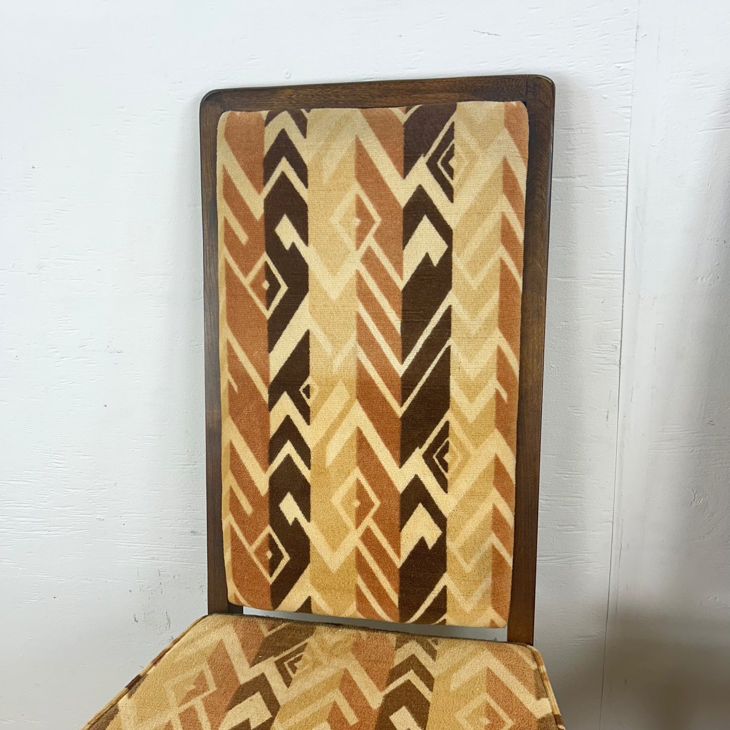 Vintage Modern High Back Dining Chairs- Set of Six