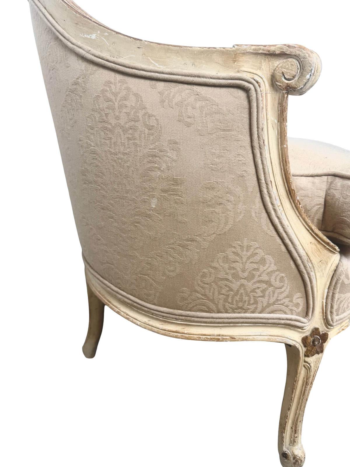 Vintage Louis XV Revival Carved Giltwood Upholstered Settee