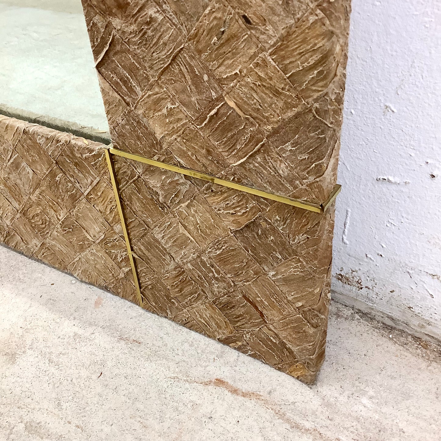 Large Vintage Square Wall Mirror