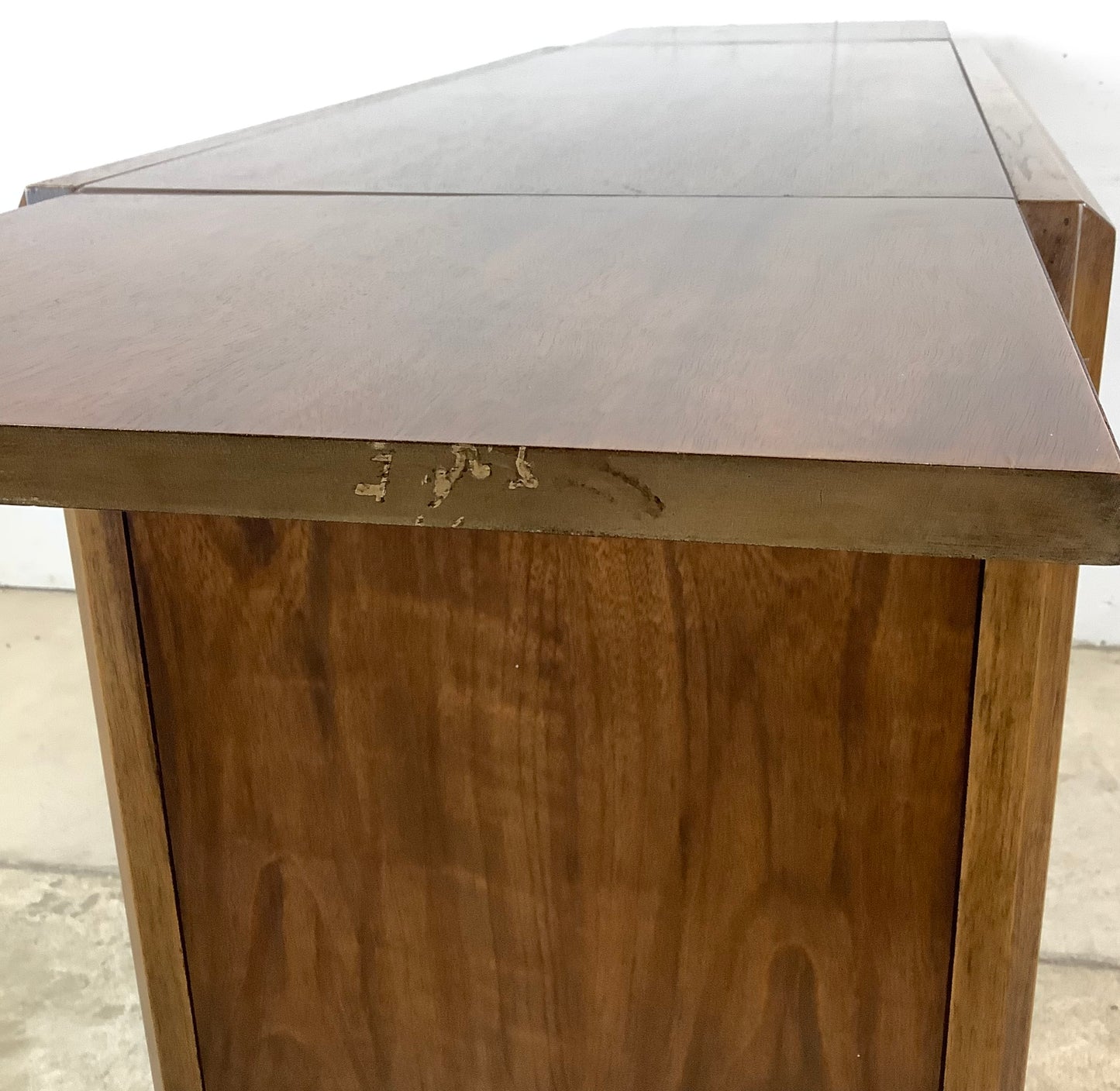 Mid-Century Modern Walnut Bar Cart With Leaves