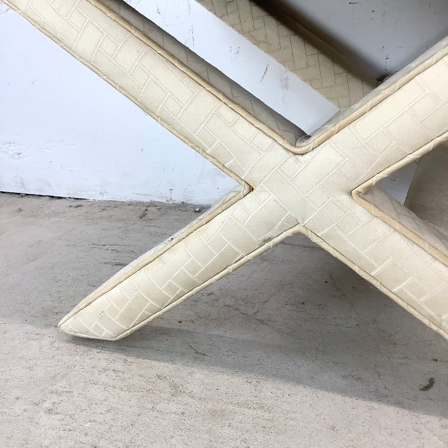 Pair Vintage X-Base Regency Benches