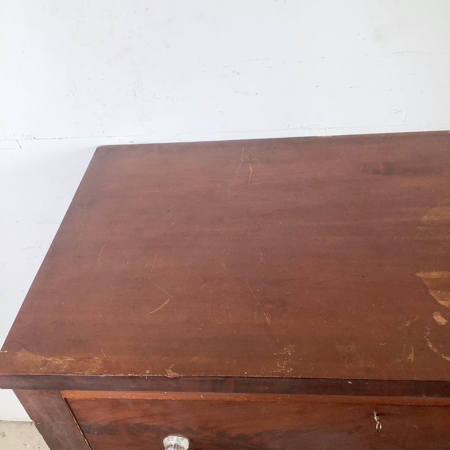 19th Century American Empire Flame Mahogany Four-Drawer Chest